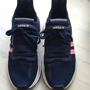 Adidas Navy and Pink Sneakers